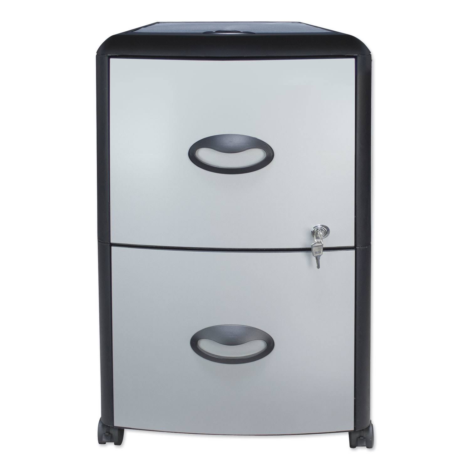 Mobile Filing Cabinet with Metal Siding Y691