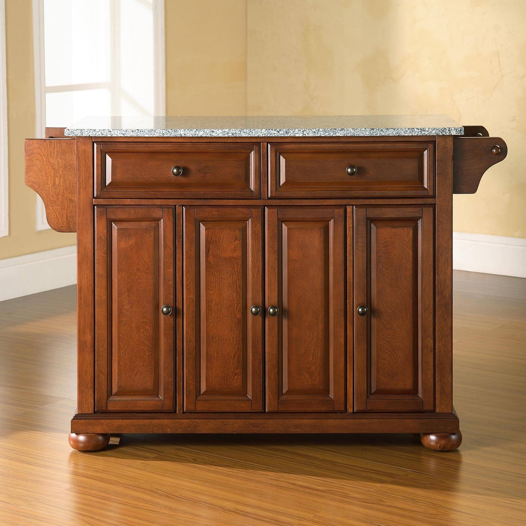 Cherry Granite Top Kitchen Island T28744