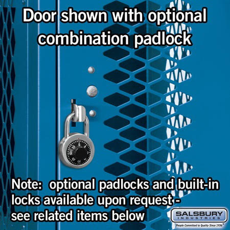 Blue Four Tier Vented Metal Locker M4673