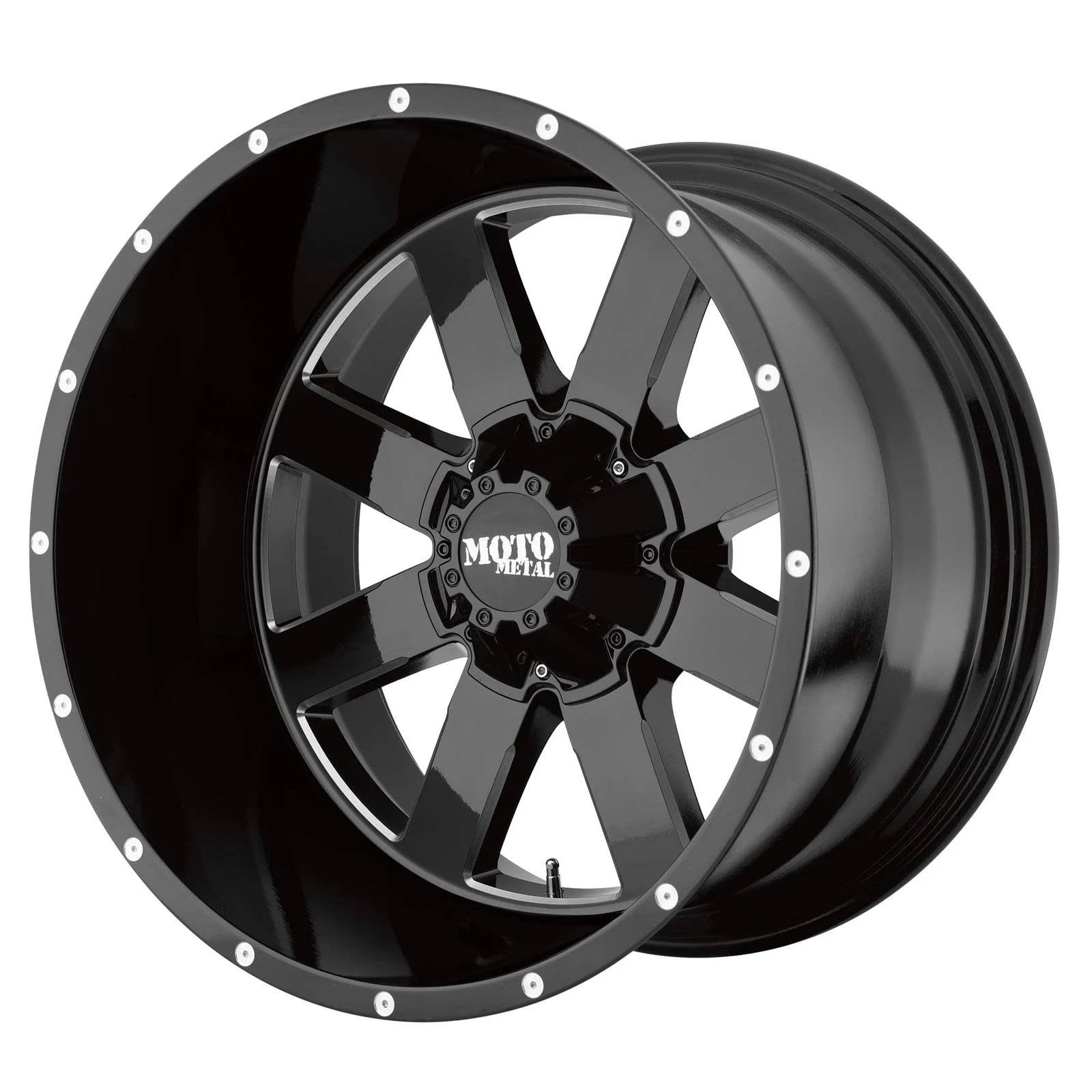 22x14 Gloss Black Milled Wheel Y276