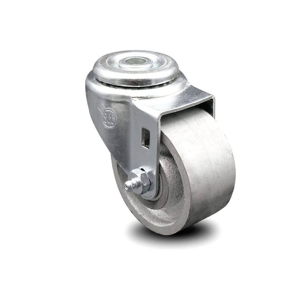 Semi Steel Swivel Caster with Total Locking Brake, 300 lbs Capacity, Pack of 2 K845