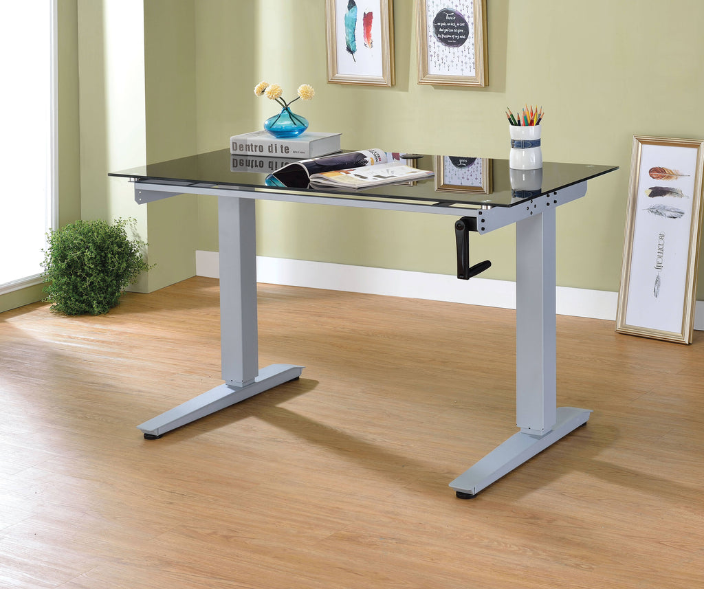 Black Glass Writing Desk A194