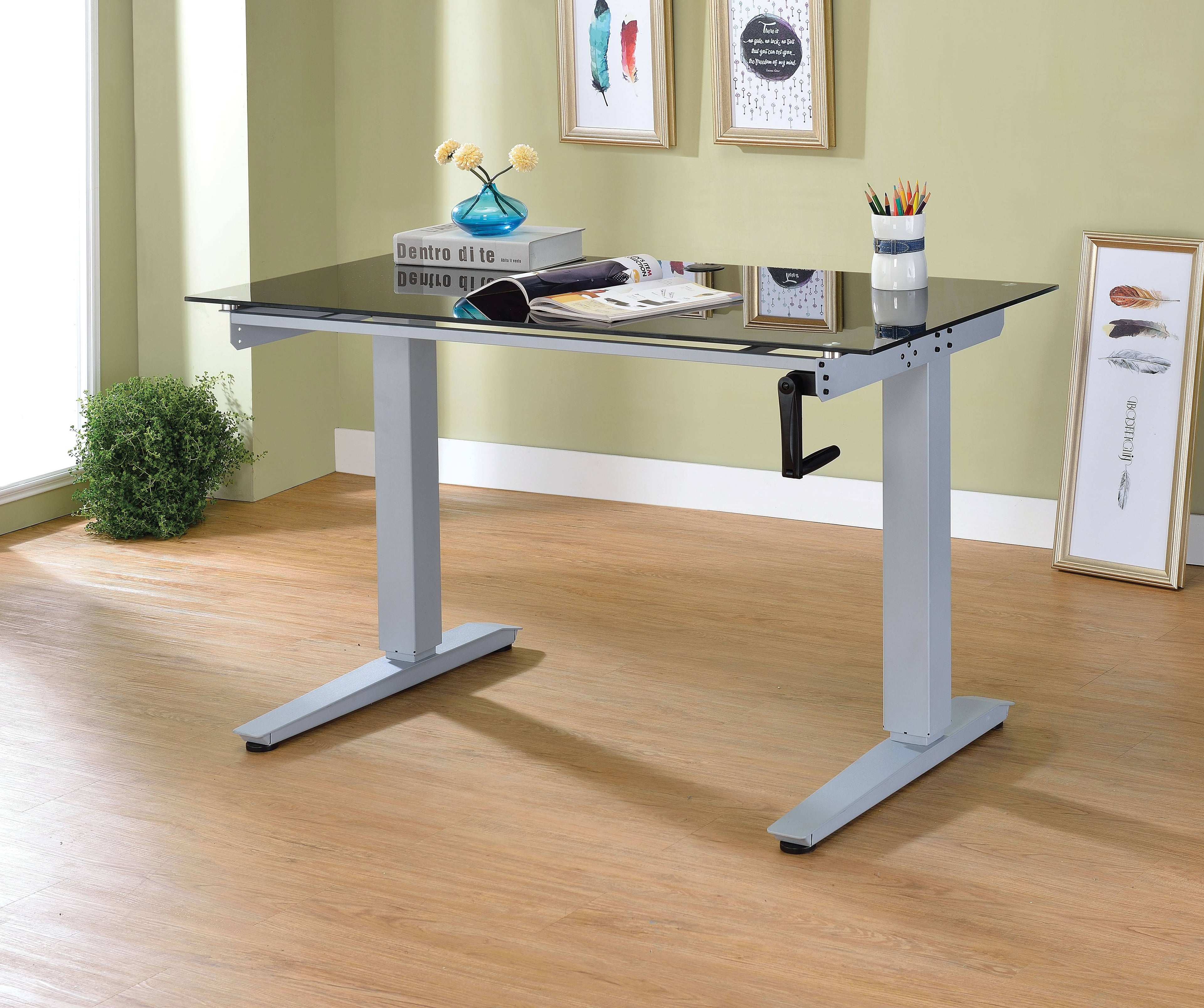 Black Glass Writing Desk A194
