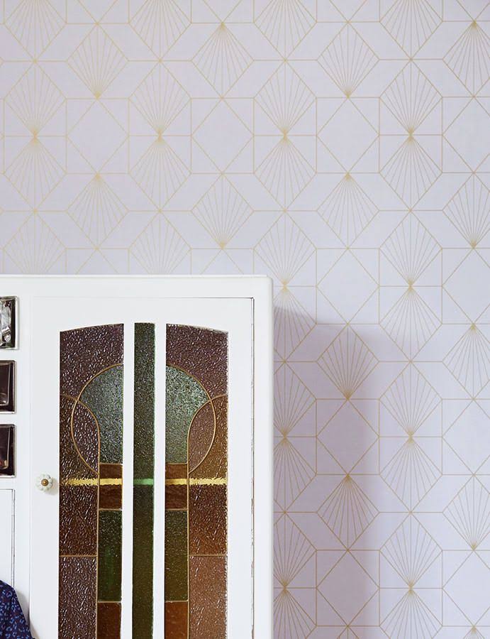 Lilac Geometric Wallpaper V6370