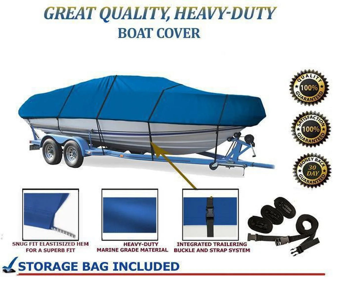 Blue Boat Cover for Cuddy I/O Inboard Outboard I7111