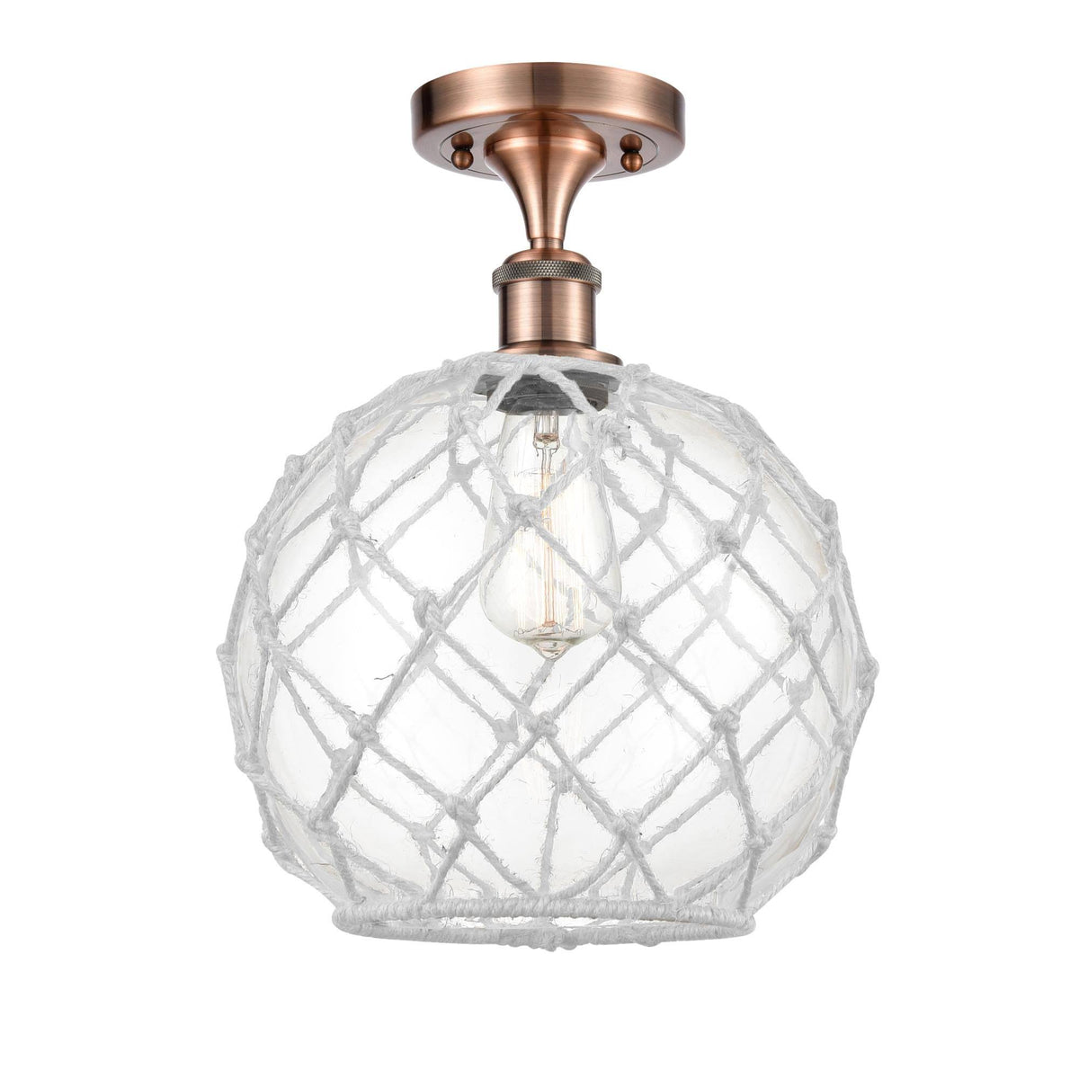 Farmhouse Rope 1 Light Semi-Flush Mount I3205