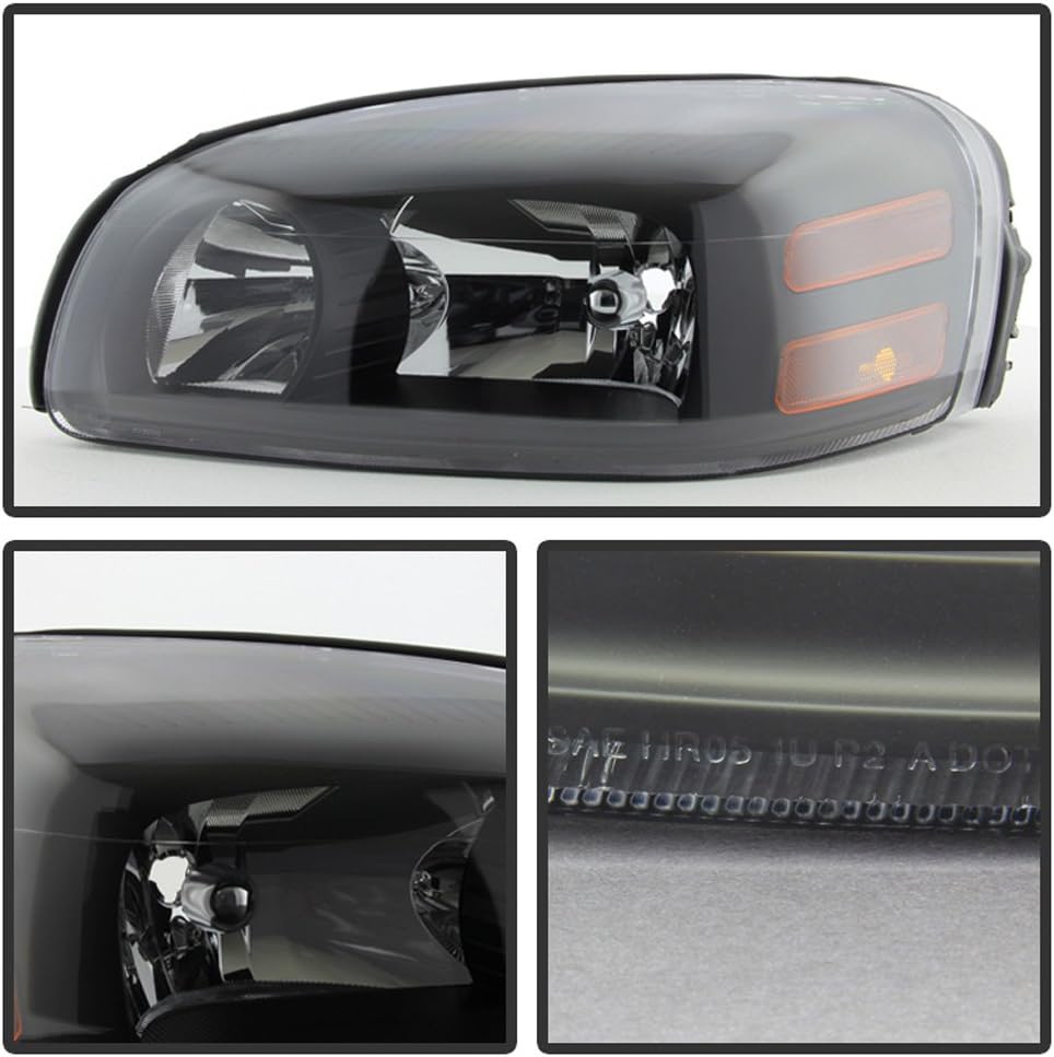 Black Headlights Driver and Passenger Side I58932