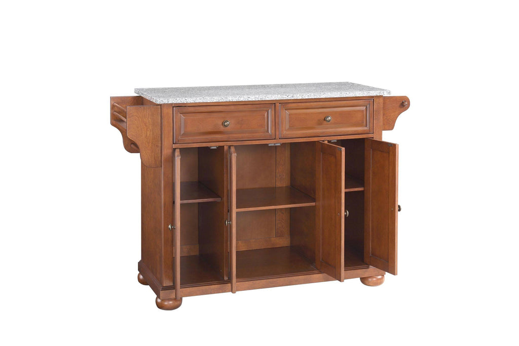 Cherry Granite Top Kitchen Island T28744