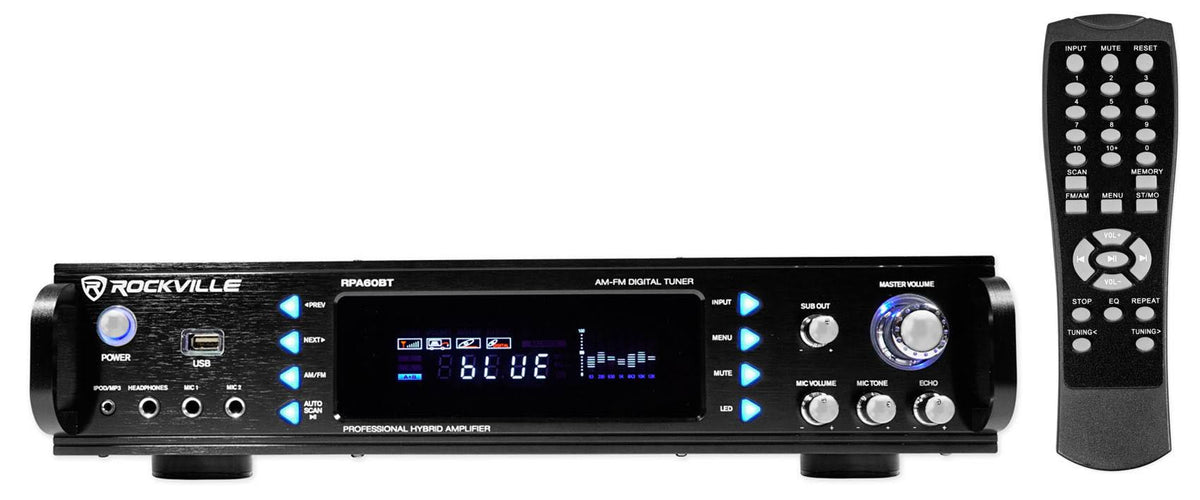 12 3-Way 1000W PA Speakers with Bluetooth Amplifier W146