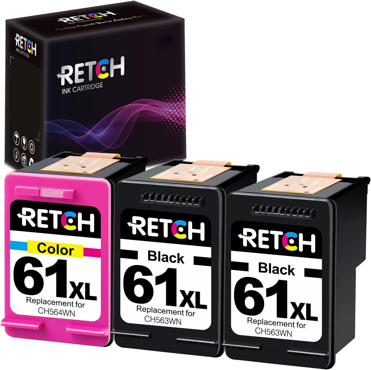 Remanufactured Ink Cartridges Combo Pack (2 Black + 1 Tri-Color) M60446