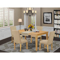 5pc Rectangle Dining Table and 4 Parson Chair with Linen Fabric A903