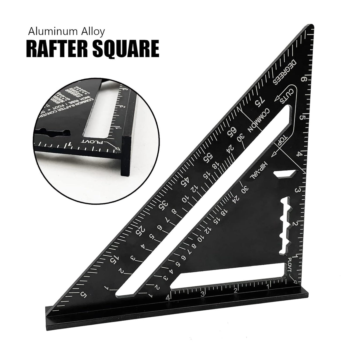 7 inch Aluminum Alloy Triangle Ruler Carpenter Square F5040