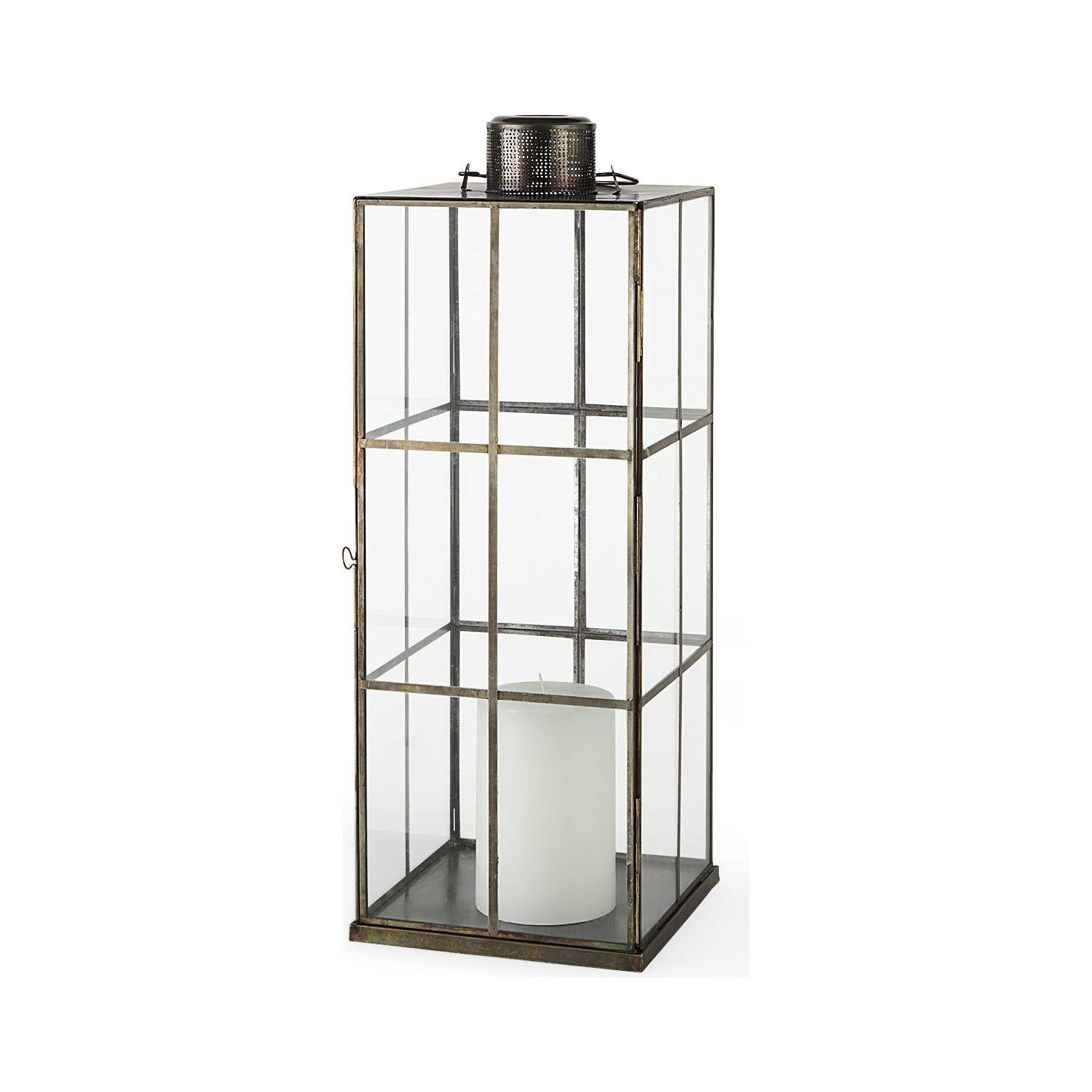 Gold Glass Lantern I23314