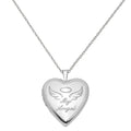 Sterling Silver 21mm Polished Heart Locket with 18-inch Cable Chain S41309