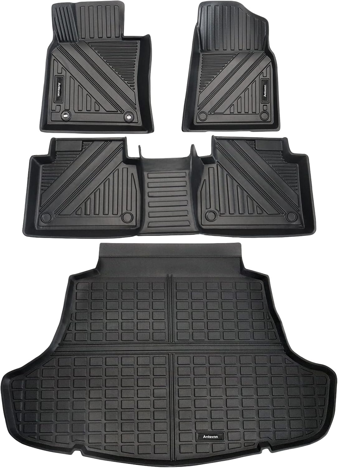 Black Rubber Floor Mats and Cargo Liner for Toyota Camry V494