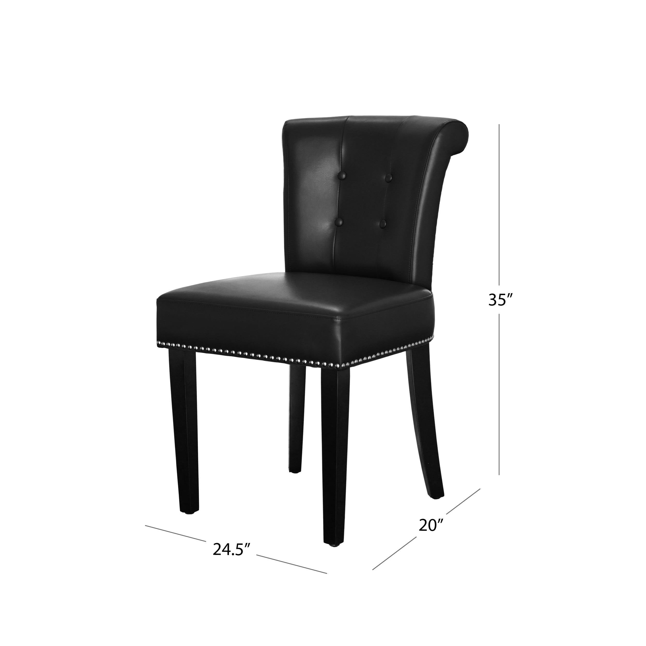 Faux Leather Dining Chair Set of 2 Grey O3948