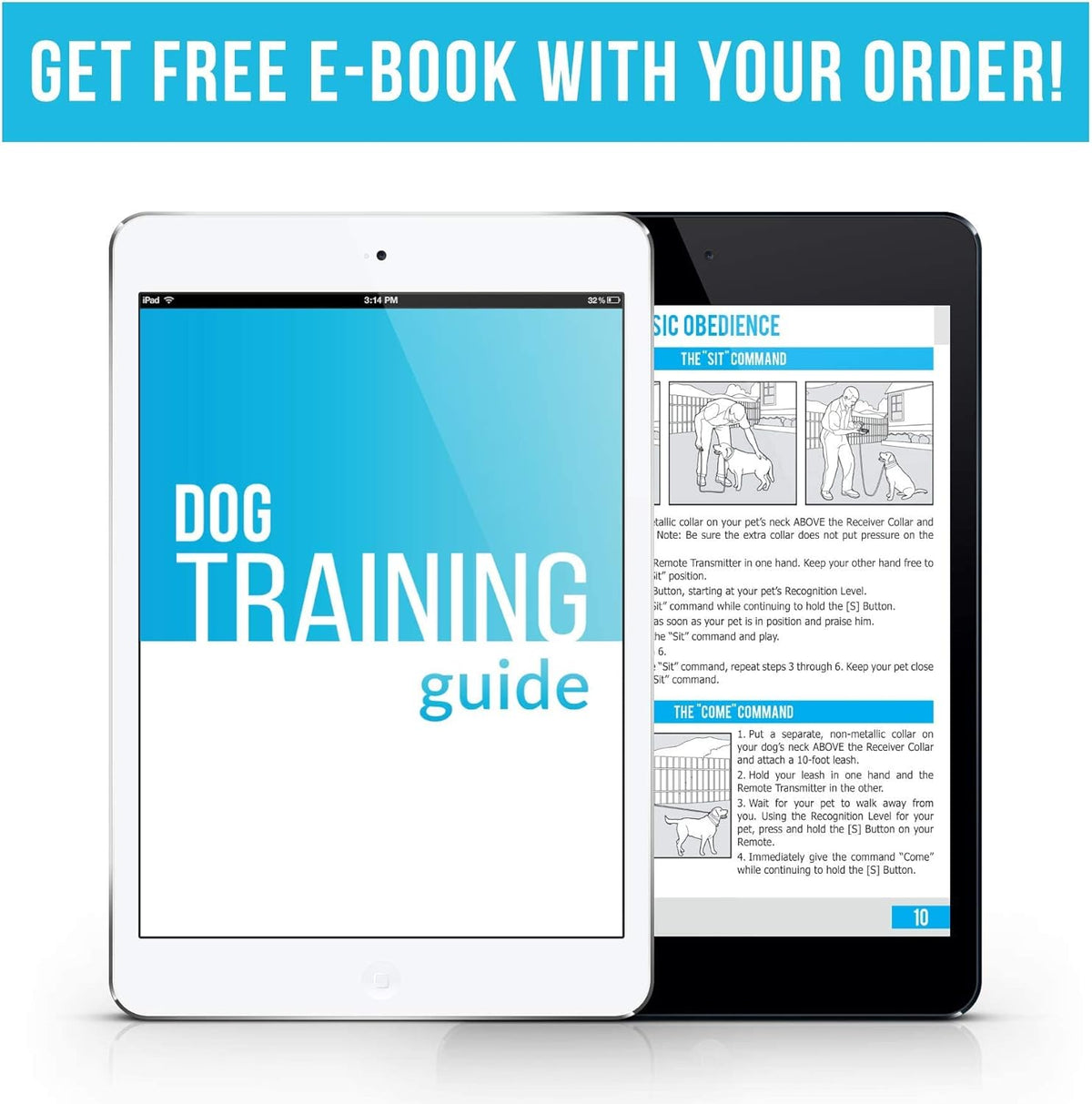 Rechargeable Waterproof Dog Training Collar Pack of 2 G64126