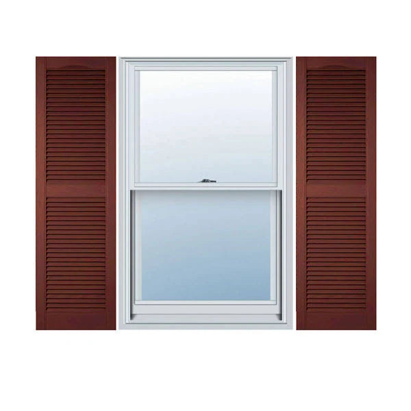 14 1/2 inch x 65 inch Vinyl Open Louver Shutters Per Pair G646823