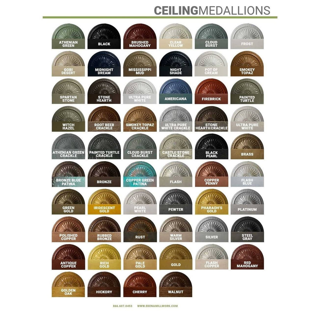 26 3/4x22OD x 3 5/8x22ID x 1 1/8x22P Leaf Ceiling Medallion I42507
