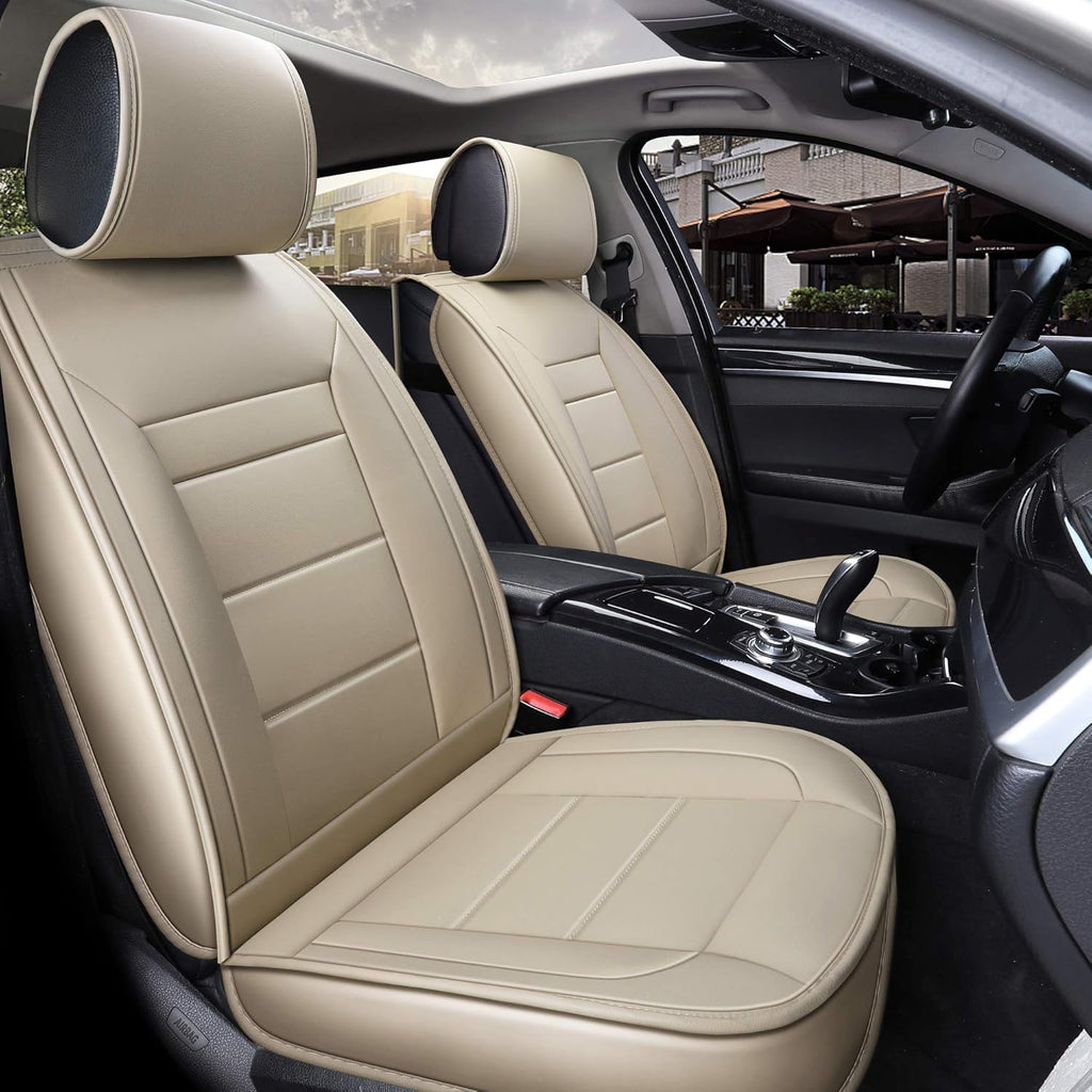 Triangle Black&Red Synthetic Leather Car Seat Cover 5 Seats Full Set V4058