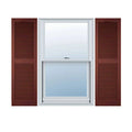 Custom Cathedral Top Center Mullion Open Louver Shutters Q6427