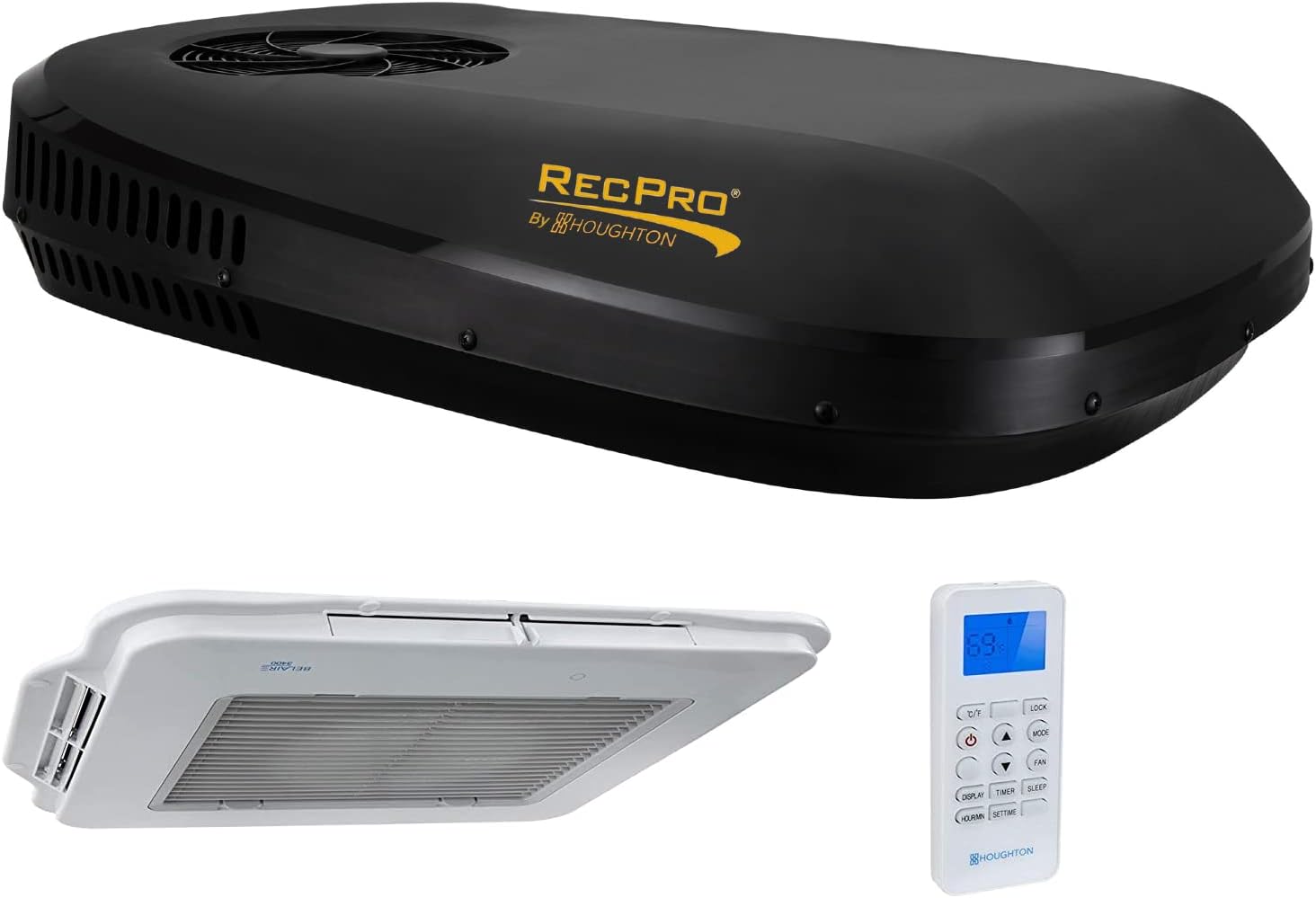 Low Profile 13.5K Non-Ducted RV Air Conditioner (Black) U37104