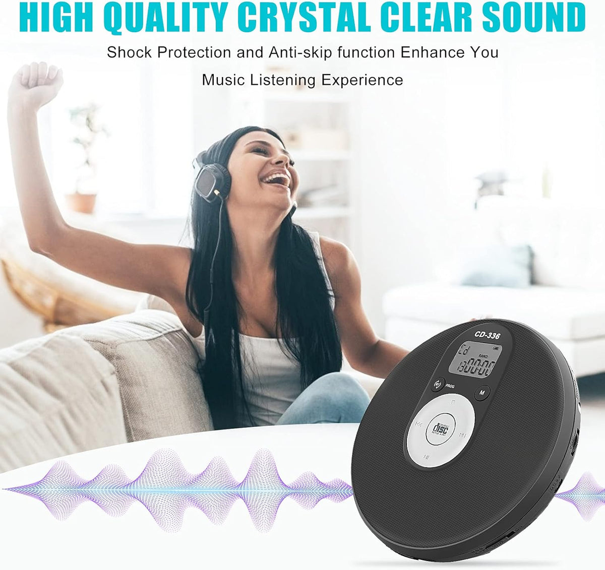 Portable CD Player with Bluetooth, Pack of 2 W7674