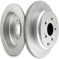 2pcs Drilled & Slotted Rear Brake Rotors P803862