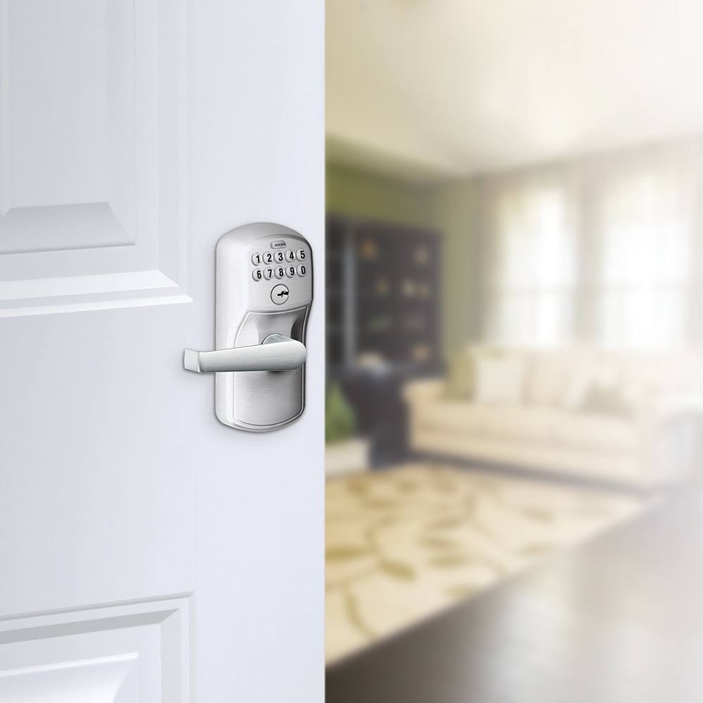 Satin Chrome Keypad Entry with Flex Lock M98660