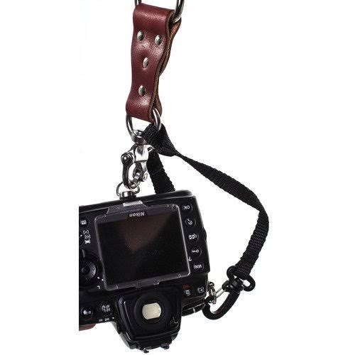 Tan Medium Leather Two-Camera Harness Q705258