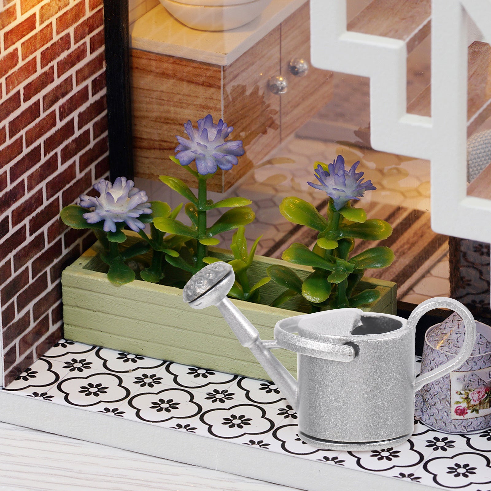 6 Pcs Tin Watering Can W234