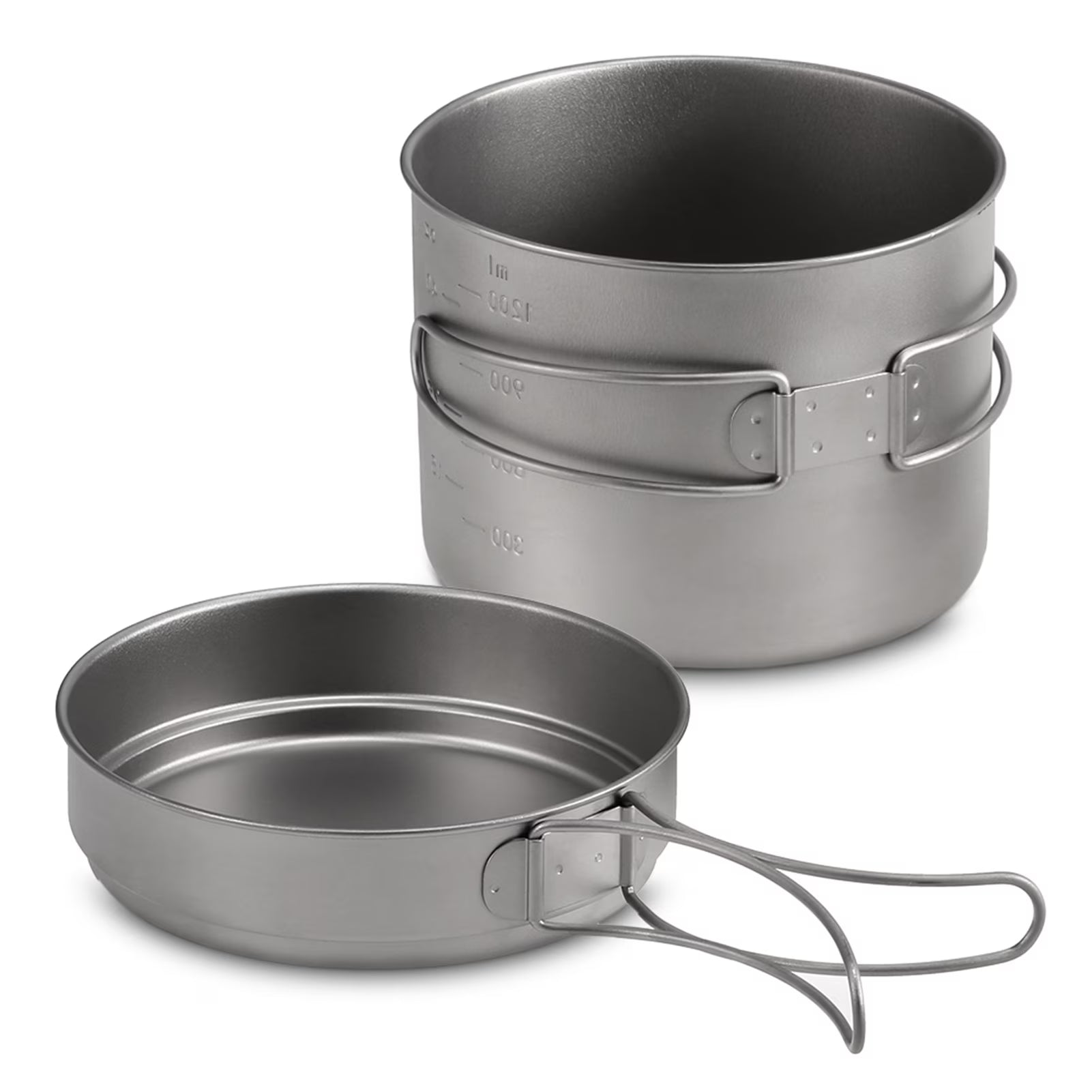 1100ML / 1600ML Folding Handle Pot Pan Set A6068