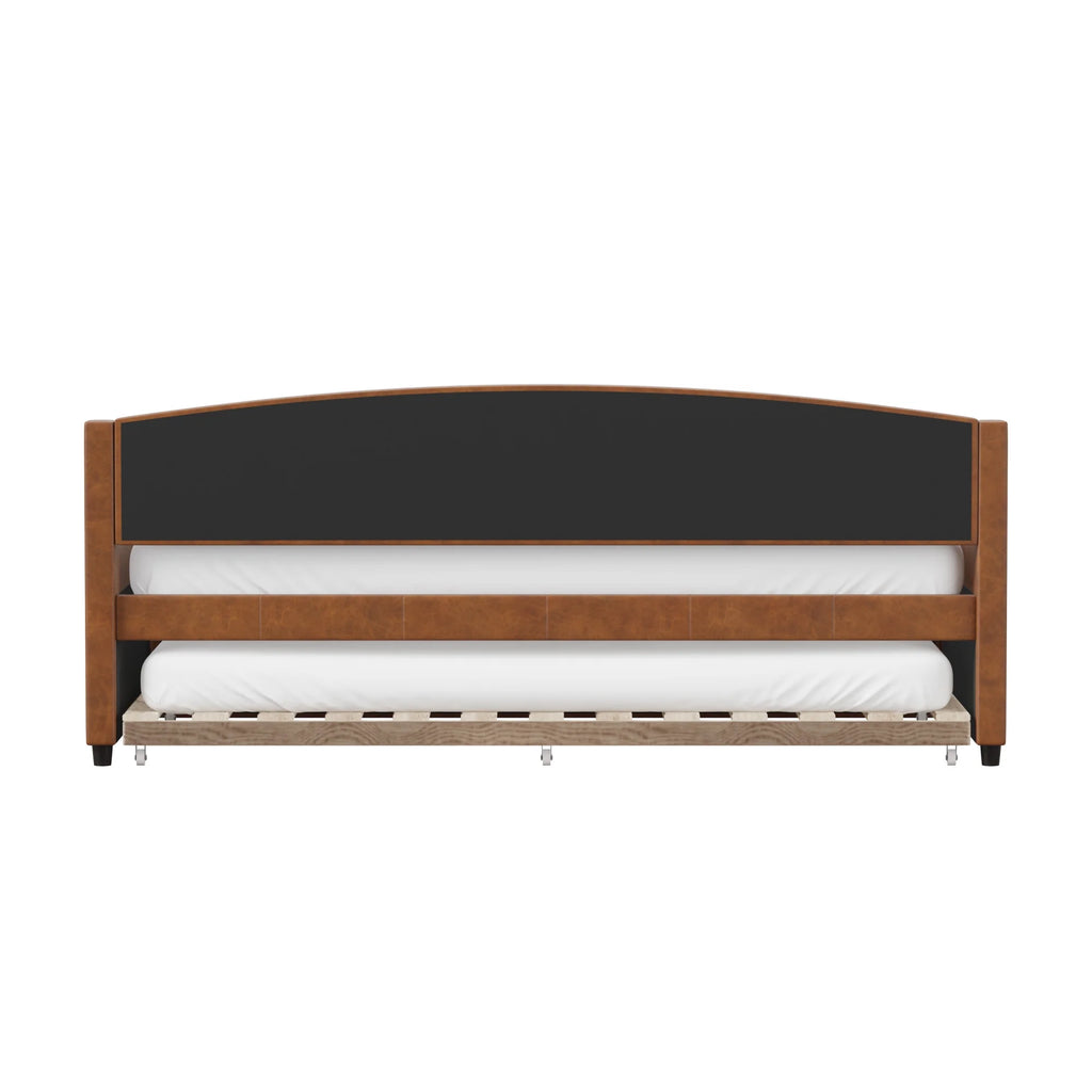 Saddle Upholstered Twin Daybed with Trundle I49205
