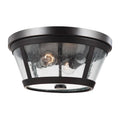 Bronze Contemporary 2 Light Flushmount T247679