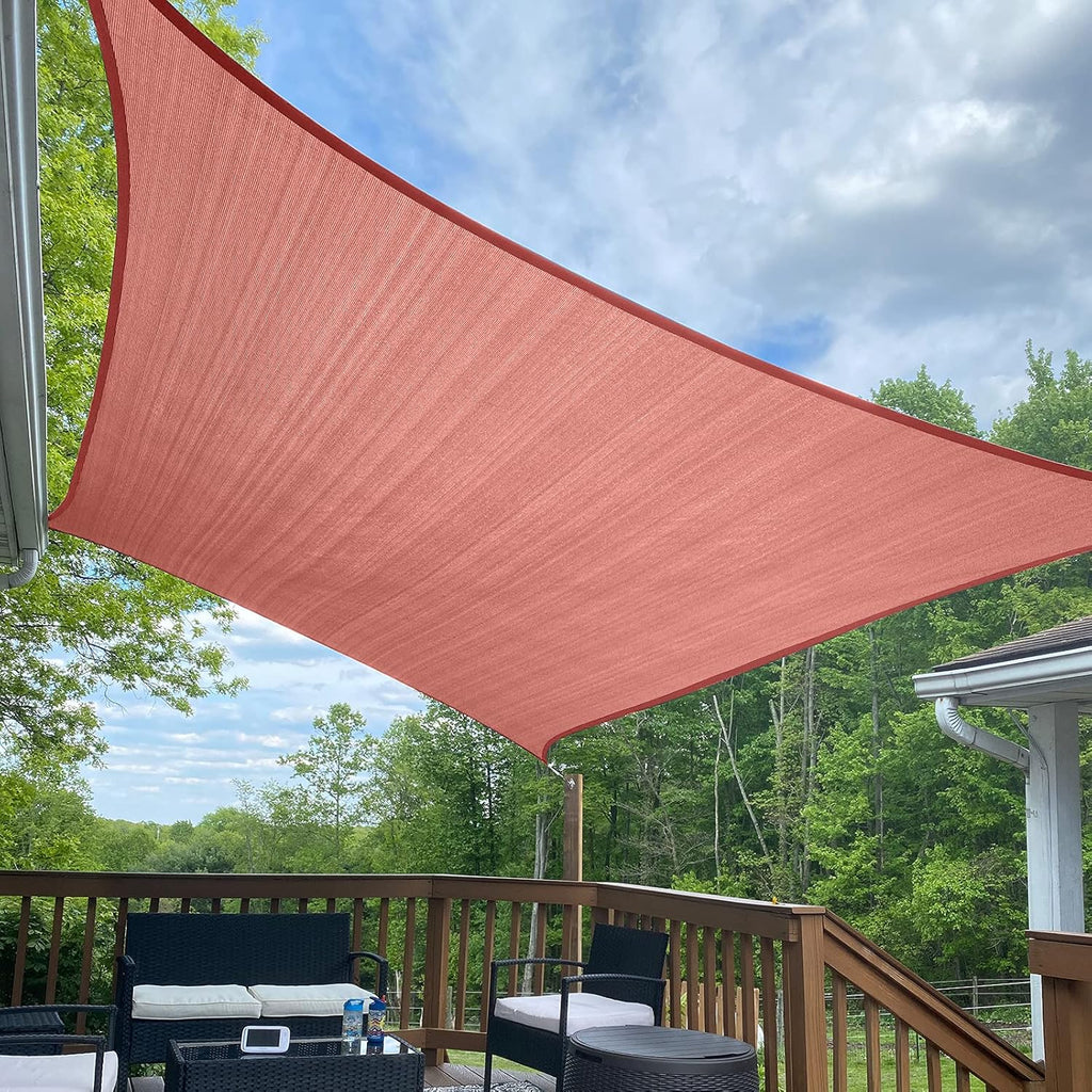 Sand Rectangle Sun Shade Sail 10'X13' UV Block Sunshade Awning W27781
