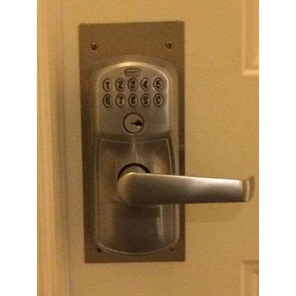 Satin Chrome Keypad Entry with Flex Lock M98660