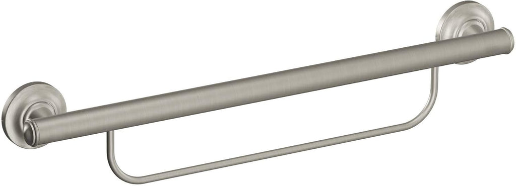 24-Inch Brushed Nickel Grab Bar with Towel Bar X45516