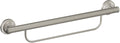 24-Inch Brushed Nickel Grab Bar with Towel Bar X45516