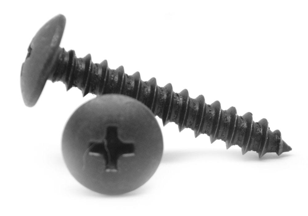 10-12 x 1 1/4 Sheet Metal Screw Phillips Truss Head Type A Black Oxide W184