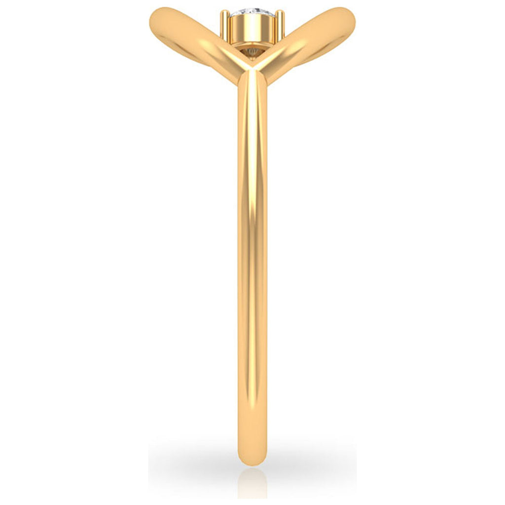 18K Yellow Gold Open Teardrop Ring J799341