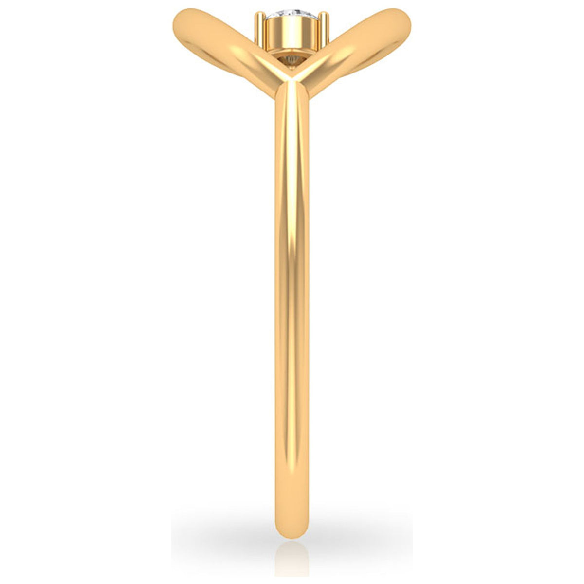 18K Yellow Gold Open Teardrop Ring J799341