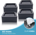 2 Inch Heavy-Duty Bed Risers (4, Black) W6898