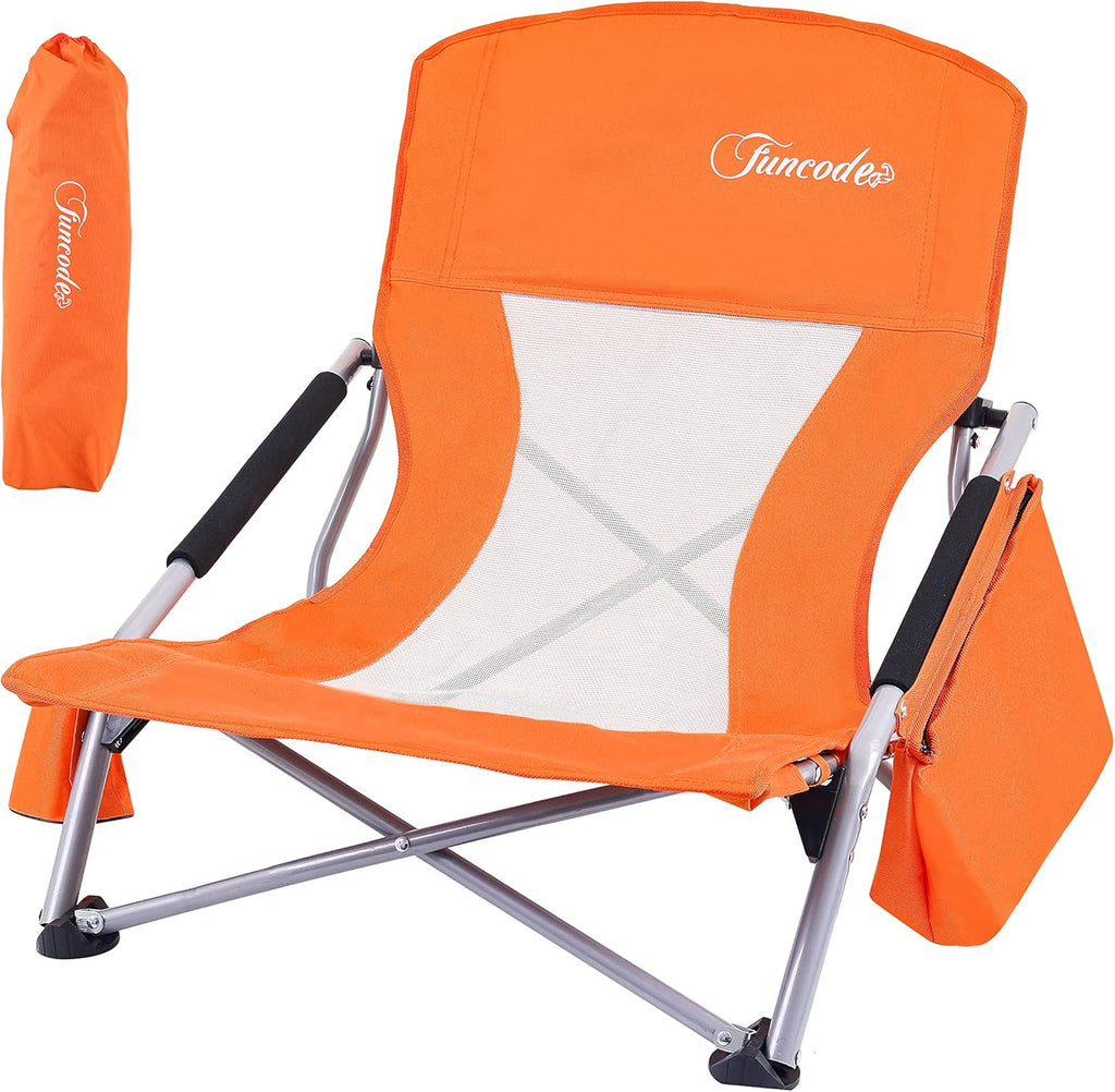 Low Beach Camping Folding Chair with Cooler Bag and Carry Bag L682369
