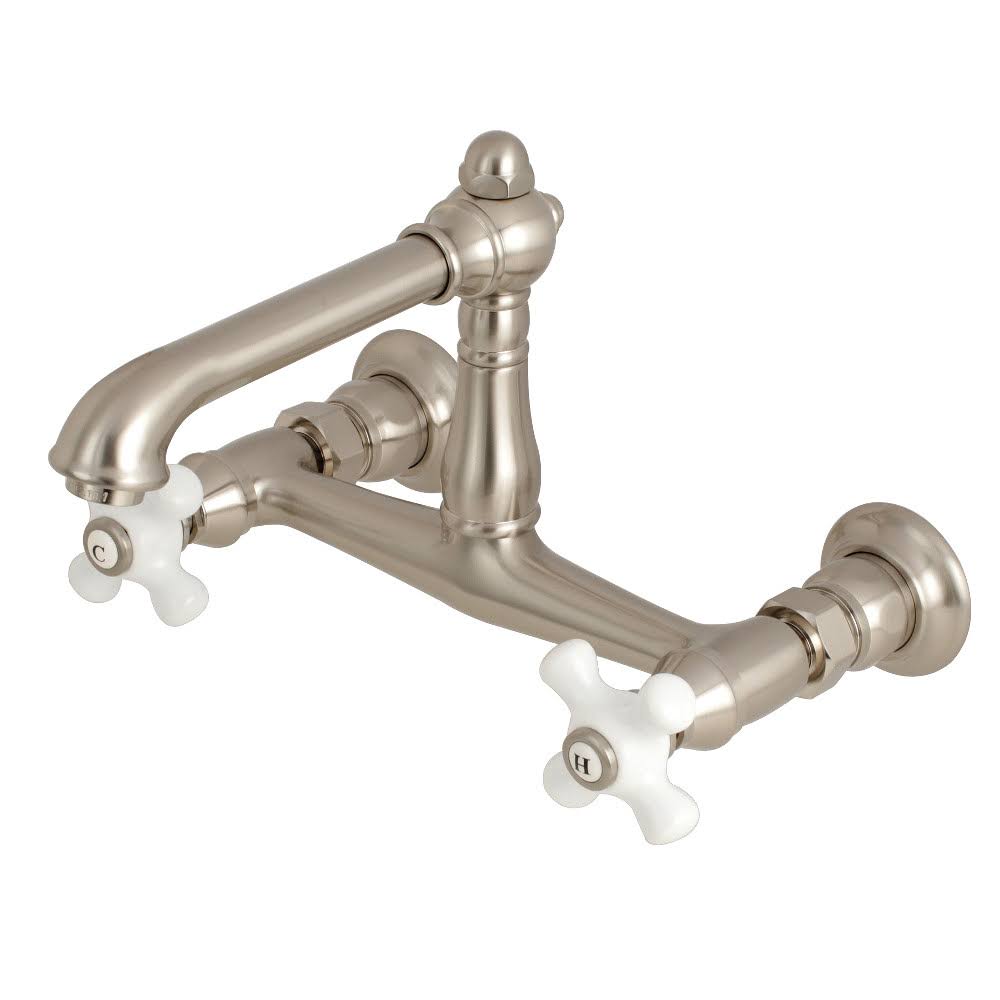 Brushed Nickel Wall Mount Vessel Sink Faucet J19184