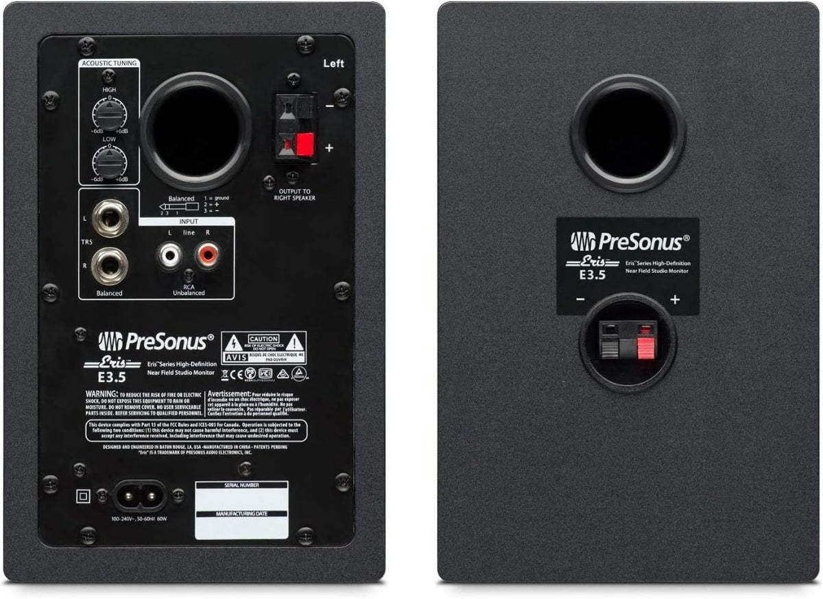 3.5 Near Field Studio Monitor (Pair) with Isolation Pads and Stereo Breakout Cable Y5021
