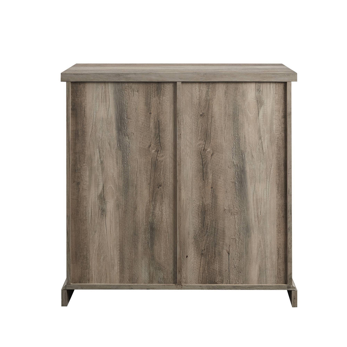 Rustic Farmhouse Accent Cabinet with Sliding Barn Door Gray Wash H242097