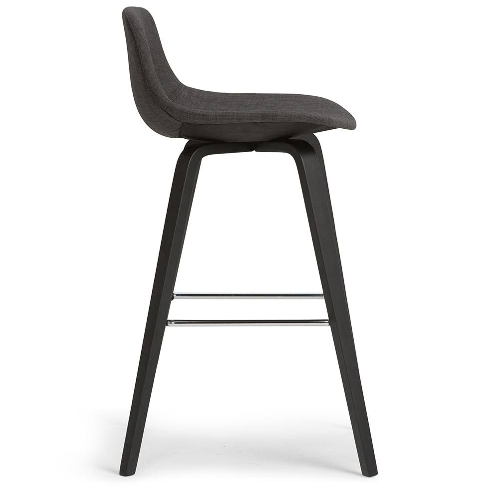 Set of 2 Bentwood Counter Height Barstools Charcoal Gray Y923