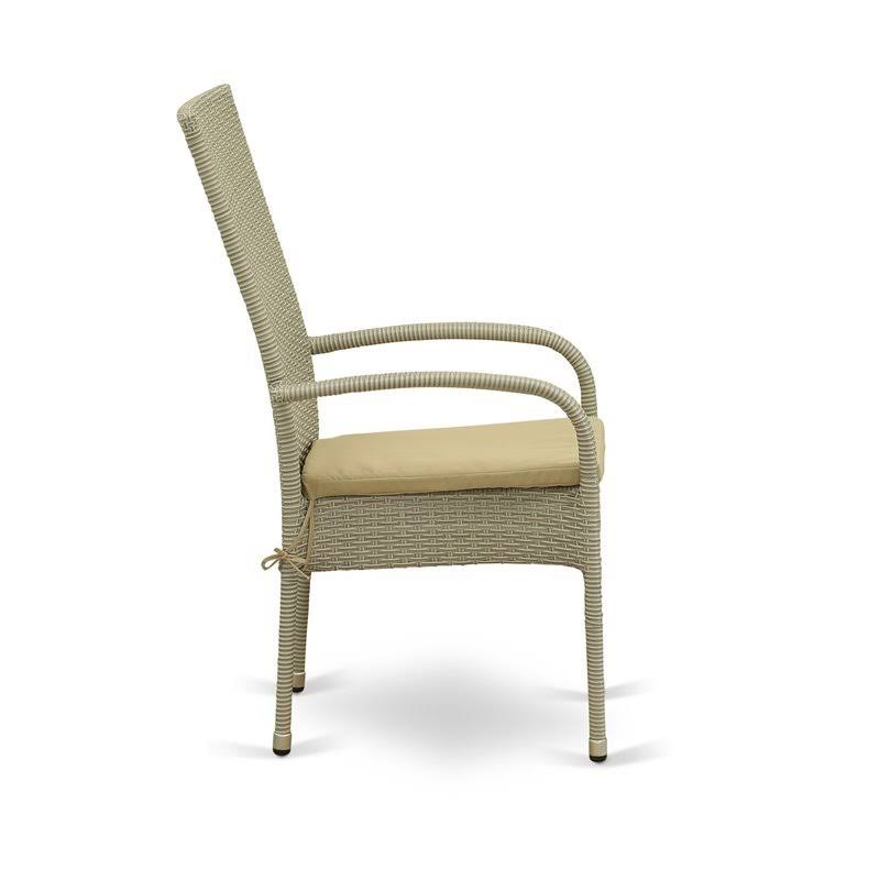 Wicker Patio Chair Natural Linen V8770