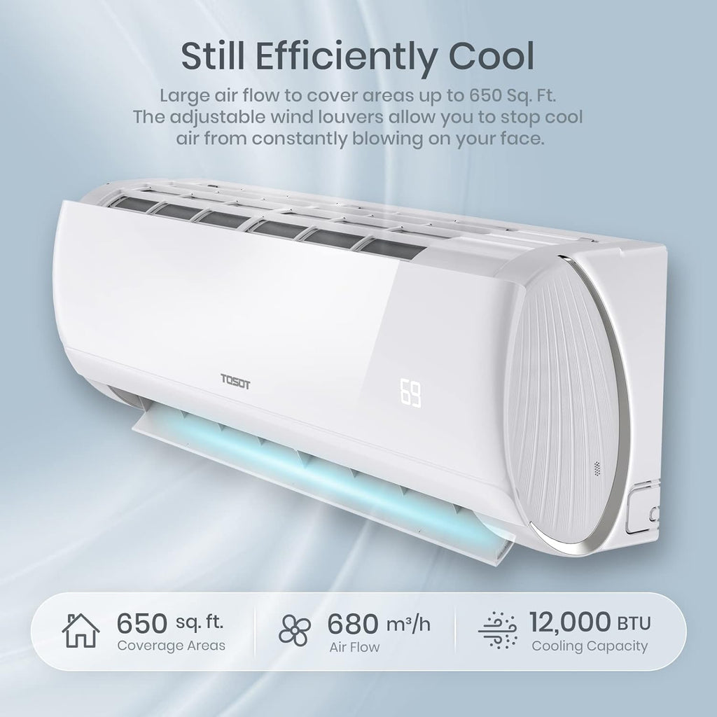12,000 BTU Ductless Mini-Split Air Conditioner Heat Pump with Installation Kit P4665