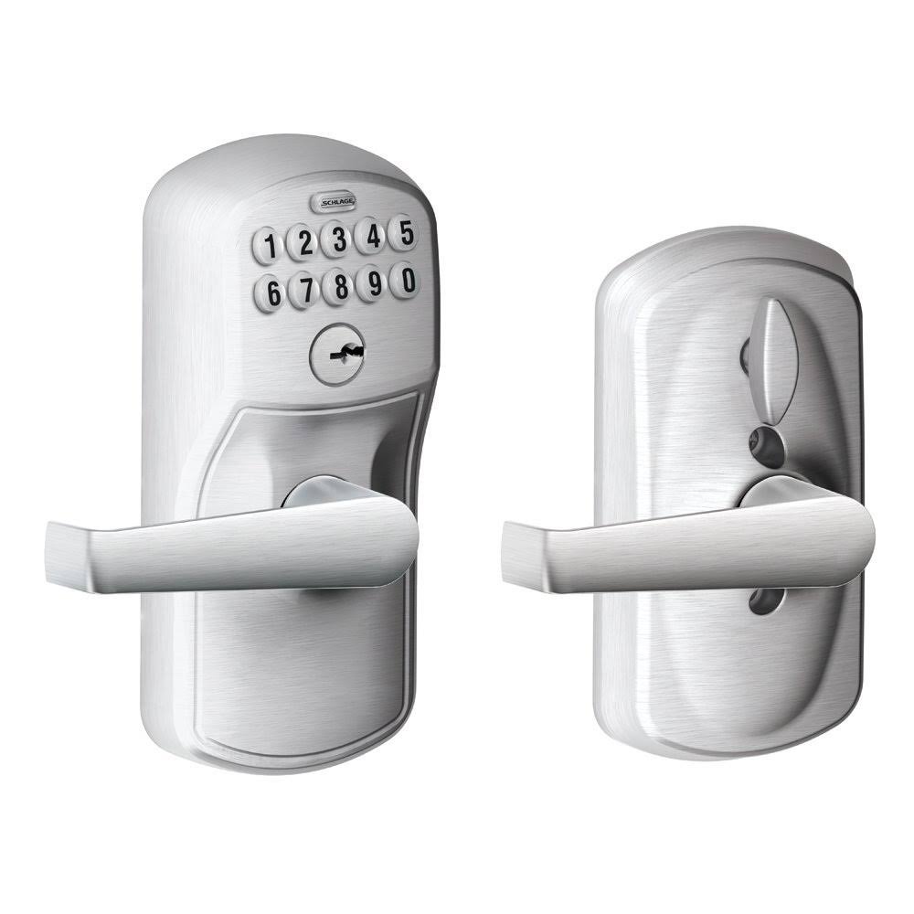 Satin Chrome Keypad Entry with Flex Lock M98660